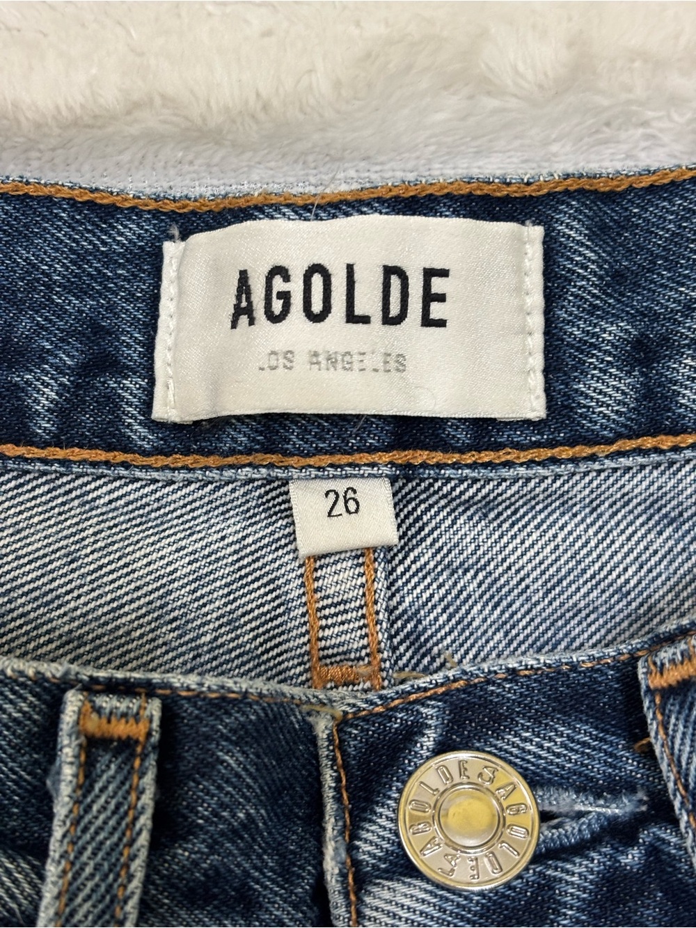 Agolde 90s mid rise jeans 100% cotton sz 26 - Picture 3 of 12